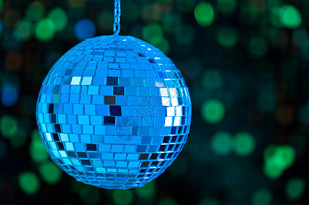 Disco镜球体乐趣蓝色俱乐部夜店娱乐反射夜生活派对镜子绿色图片