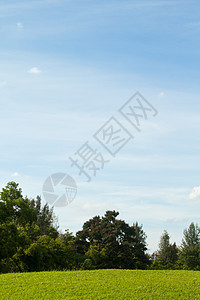横向景观场地国家地平线阳光天气草地牧场农场蓝色公园图片
