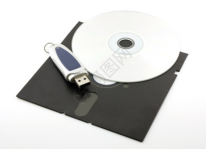 旧软盘 USB驱动和光盘背景图片