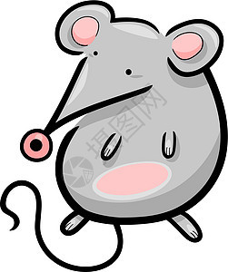 可爱的小鼠漫画插图卡通片宠物婴儿哺乳动物尾巴鼻子动物灰色剪贴老鼠图片