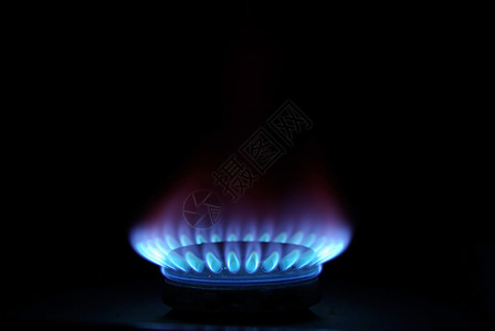 天然气气体滚刀烹饪炊具丙烷戒指辉光烧伤圆圈蓝色火炉图片