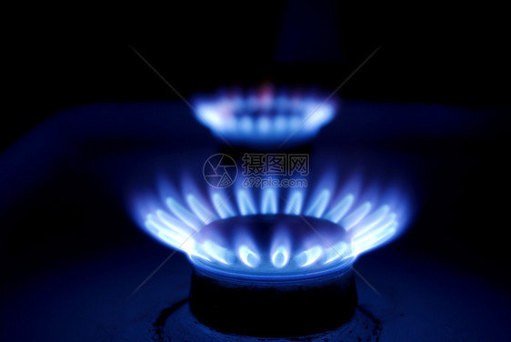 燃气火焰燃烧蓝色活力丙烷力量白炽火炉椭圆形甲烷气体图片