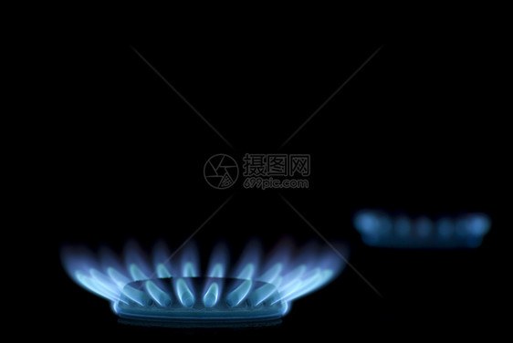 天然气气体丙烷活力白炽燃料圆圈燃烧蓝色烤箱火炉甲烷图片