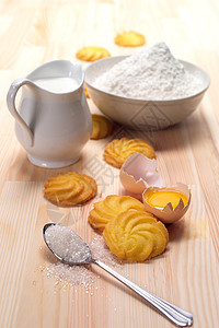 做烤饼干食谱用具桌子蛋糕黄油木板烹饪厨房手工厨师图片