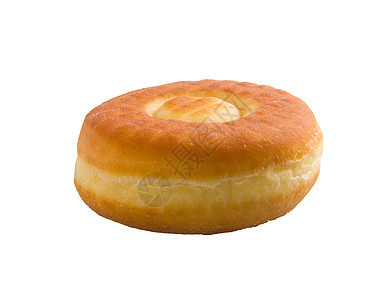 在白色背景上孤立的甜甜圈面包糕点小雨圆圈蛋糕磨砂甜点冰镇食物油炸图片