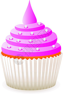 粉色纸杯蛋糕幸福甜点生日小吃珍珠礼物烹饪奶油白色漩涡图片