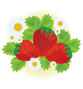 草莓和菊花图片