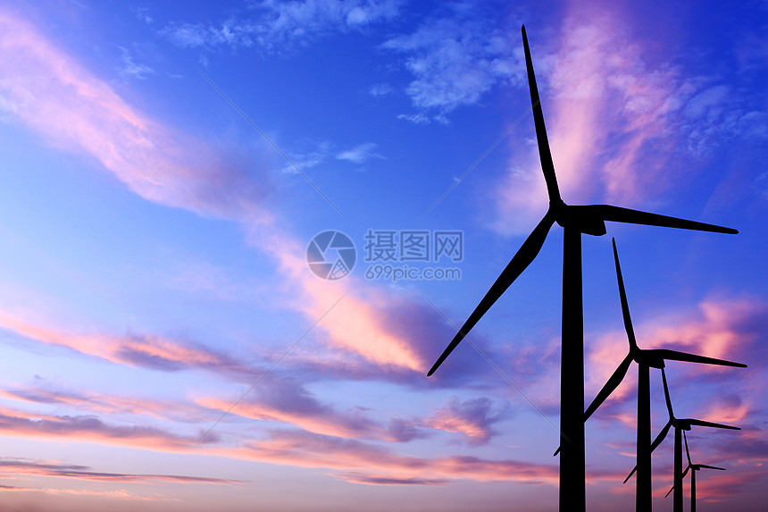 风力涡轮机发电机轮机水平摄影发电天空背光能源阳光活力涡轮图片