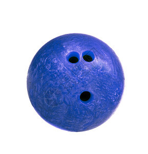 孤立的蓝蓝色弹珠保龄球图片