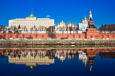 莫斯科克里姆林宫博物馆大天使首都金子建筑街道教会蓝色历史圆顶图片