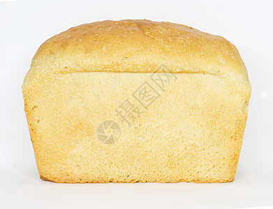 在白色背景上与世隔绝的白面包面包纤维碳水生活面包棕色粮食烤箱小麦食物淀粉图片