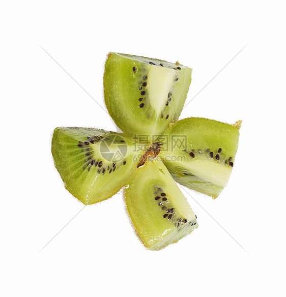 切开的千果子 种子便显露出来宏观营养食物绿色水果奇异果饮食热带甜点图片