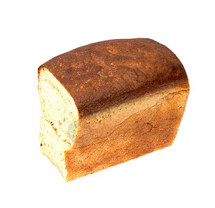 在白色背景上与世隔绝的白面包面包粮食化合物淀粉碳水燕麦生活面包小麦健康营养图片