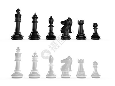 象棋组游戏战略白色典当国王女王棋盘休闲骑士棋子图片