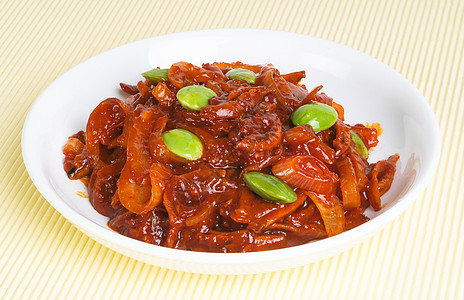春洋葱 洋葱 臭豆子 红辣椒红色烧烤射线食物盘子叶子烹饪绿色美食马来语图片