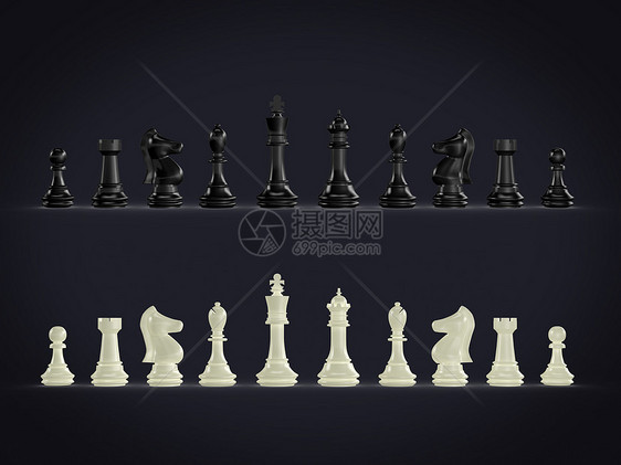 象棋组黑色棋子骑士棋盘战略女王典当白色游戏国王图片