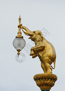 兰普大象雕像风格路灯安全力量辉光装饰灯笼街道城市国家图片