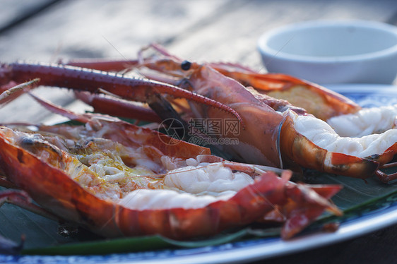 虾香菜柠檬美食海鲜宏观烹饪胡椒食物贝类辣椒图片