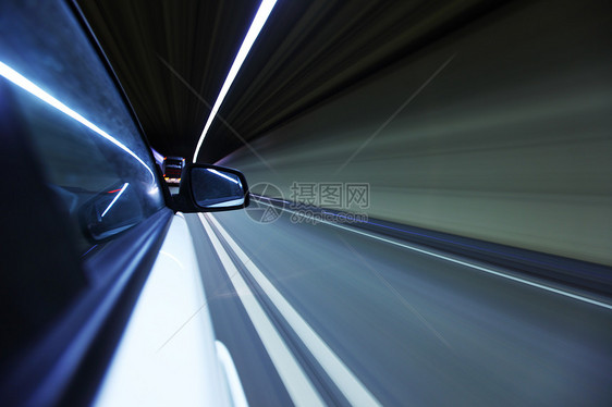 夜驾车运输车辆反射镜子沥青玻璃汽车运动辉光旅行图片