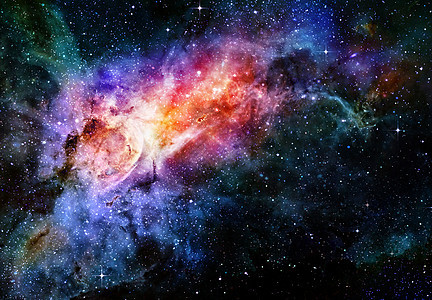 满天星斗的深外层空间星云和星系天文学星星插图天空气体场地星空图片