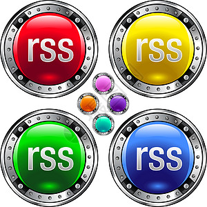 RSS 文件类型色彩多彩按钮图片