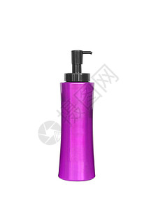 白色上隔离的紫色化妆品瓶产品盒子塑料绿色化妆品洗发水管子药品消毒卫生背景图片