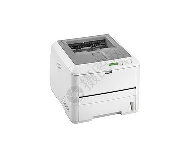 白色上分离的打印机激光技术读者机器墨水文档电子按钮扫描器办公室图片