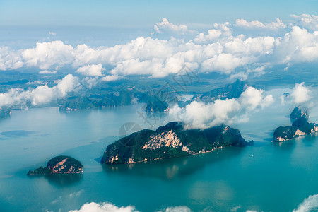热带岛屿的空中观望石头阳光异国天堂旅行蓝色娱乐支撑海岸悬崖图片