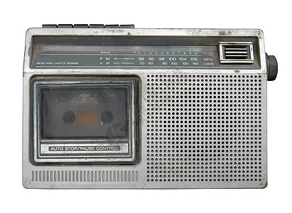 旧旧无线电台磁带电气力量玩家按钮音乐乐队立体声录音机金属图片