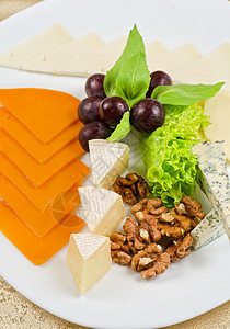 奶酪羊乳产品小吃木板食物蓝色奶制品美食桌子水果图片
