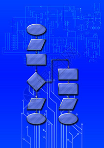清空流程图图表表格长方形程序蓝色语言算法网络商业插图科学图片