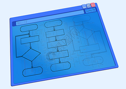 数字电子设备开发的数码电子装置渲染蓝色流动商业电脑公式电气电子产品绘画语言图片
