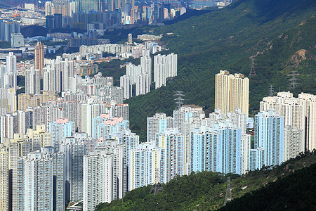 香港拥挤的大楼摩天大楼建筑窗帘财产住房不动产多层高楼天空抵押图片