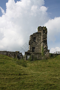 城堡废墟地标纪念碑堡垒寺庙据点墙壁石头抛光天空遗产图片
