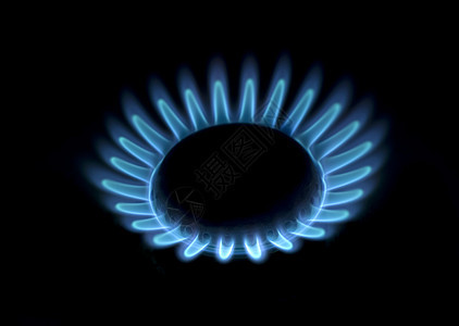 天然气气体厨房力量烤箱活力甲烷圆圈燃烧蓝色火炉丙烷图片