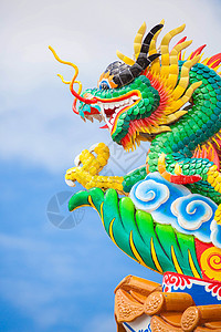 龙装饰品天空信仰艺术传统节日蓝色文化刺刀寺庙图片