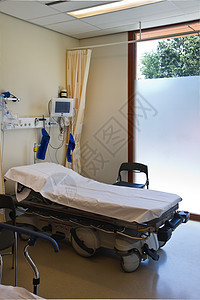 医院急救 配有床和医疗设备的床和医疗设备救援援助保健考试诊所药品帮助电脑危险扫描图片