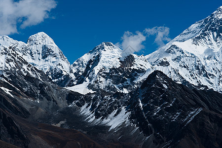 喜马拉雅山峰 Pumori Changtse Nirekha和珠穆朗玛峰一侧图片