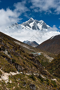 喜马拉雅地貌 Lhotse和Lhotse沙山峰图片