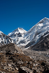 Gorak Shep附近和喜马拉雅山的峰峰图片