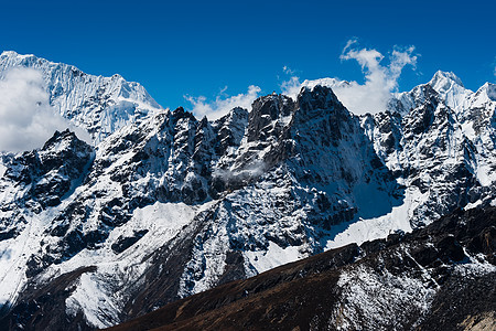 从喜马拉雅的Renjo山口看到山脊场景图片