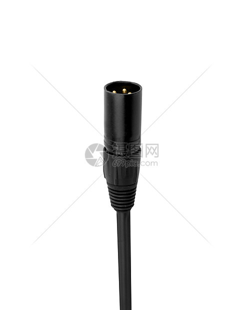 白色上隔离的电源插件网络娱乐电气宏观插头力量视频耳机电脑电缆图片