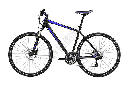 孤立的山地自行车车辆山地车踏板运动头发齿轮白色灰色框架休闲背景图片