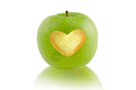 新鲜苹果绿色营养水果白色食物图片