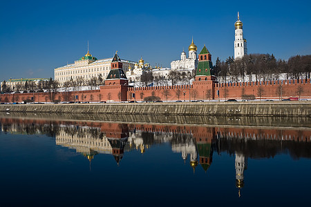 莫斯科建筑学圆顶蓝色中心城市纪念碑建筑首都博物馆金子图片