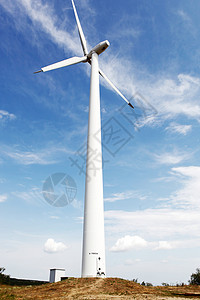 高空风力涡轮机自然资源纺纱插图库存电子风景环保日落天空力量图片