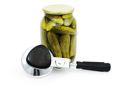 罐罐装食品和密封罐装食品的机器金属白色绿色生产海豹罐装蔬菜玻璃美食黄瓜图片