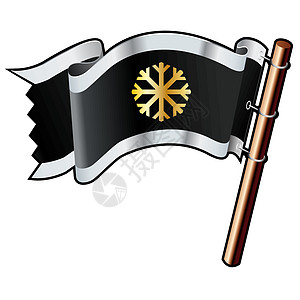 雪花海盗旗图片