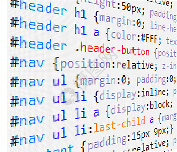 CSS和 HTML 代码屏幕程序标签技术网络关键词数据语言网页格式图片