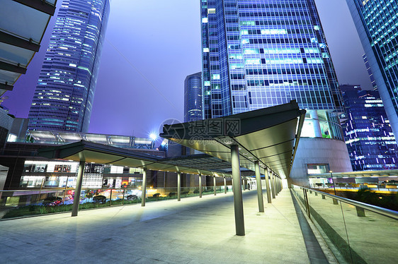香港晚间商业大楼详情单位 本港风景地标蓝色城市场景金融天际玻璃景观建筑图片
